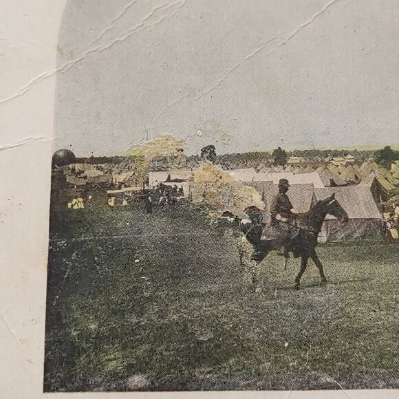 Antique Stereograph Card "The Tented City" Military Memorabilia - Picture 4 of 5